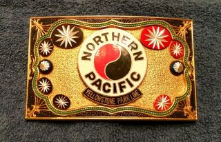 Vintage Northern Pacific Yellowstone Park Line Belt Buckle