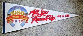 Houston Astros 1986 All - Star Game All Star Round - Up Mlb Pennant - July 15,  1986