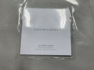 Single Restoration Hardware RH Teen Cotton Canvas Curtain Mist Grey 96X50 2