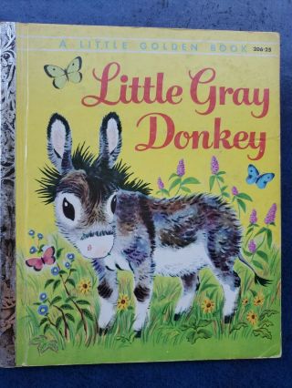 Vintage Little Golden Book Little Gray Donkey 1954 206 1st Edition