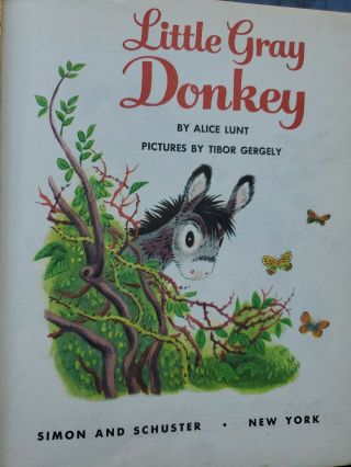 Vintage Little Golden Book Little Gray Donkey 1954 206 1st edition 2