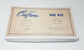 Vintage Newall Craftwax Jewelry Wire Wax Assorted Gauges Round Half Round Pear