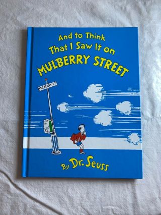 Vintage Dr Seuss Saw It On Mulberry Street Bce Large Format Hc Book N2
