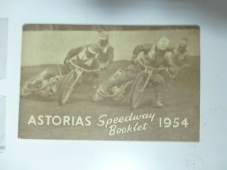 Vintage Astorias Speedway Booklet 1954