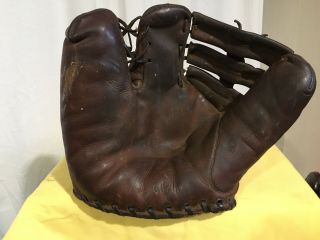 Vintage Wilson “the Ball Hawk”,  607l Three Finger Leather Baseball Glove