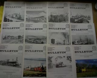 Australian Railway Historical Society Bulletin,  1975 Complete Year,  12 Issues