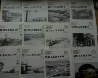 Australian Railway Historical Society Bulletin,  1977 Complete Year,  12 Issues