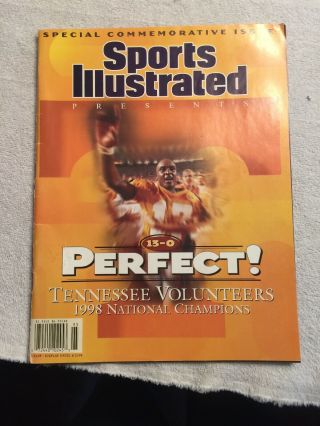 1999 Sports Illustrated 13 - 0 Perfect Tennessee Volunteers 1998 National Champion