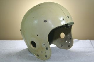 Vtg Antique Old Spalding Suspension 62 - 1351 Model Worn Football Helmet 43