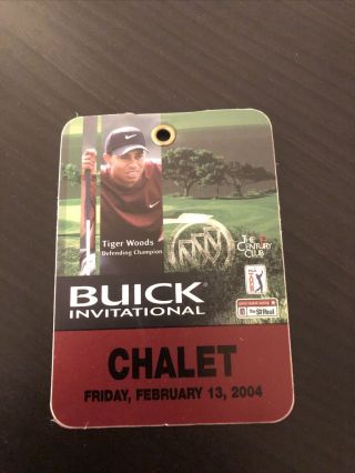 2004 Buick Invitational Torrey Pines Badge - Tiger Woods Pga