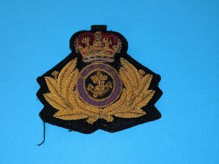 Wwii Rfa Royal Fleet Auxiliary Supply Ship Officer Captain Hat Badge Patch Hms