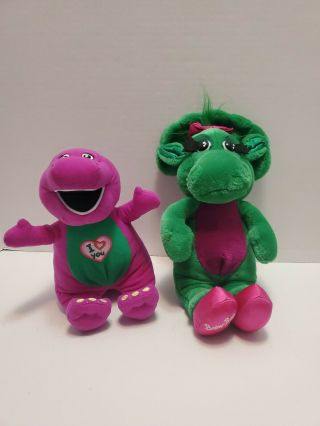 Vintage Barney The Dinosaur And Baby Bop Plush - 1992 2007