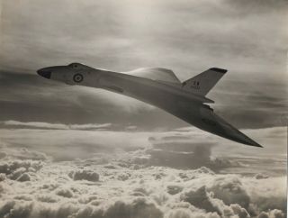 Large Vintage Photo - Avro Vulcan In - Flight
