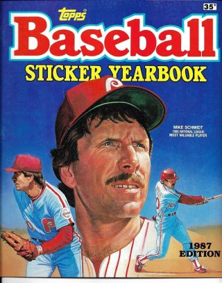 1987 Topps Baseball Stickers Partial Set With Album Mike Schmidt Nrmt