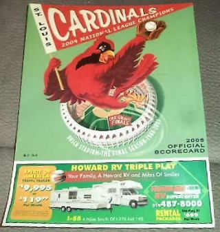 Aug 2005 St.  Louis Cardinals Official Scorecard Busch Stadium Atlanta Unscored
