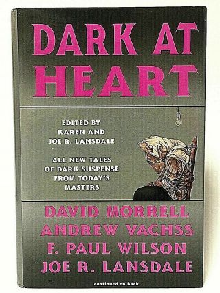Vintage First Edition Dark At Heart Horror Short Stories Karen & Joe R.  Lansdale