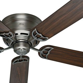 52 " Hunter Traditional Low Profile Ceiling Fan - Antique Pewter -