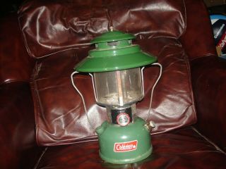 Vintage Coleman 220e Green Big Top Lantern 4/74