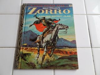 Zorro And The Secret Plan,  A Little Golden Book,  1958 (a Ed;vintage Western)