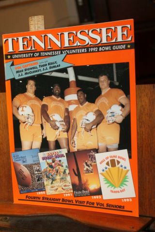 University Of Tennessee Volunteers Vols Football Program 1993 Hall Fame Bowl
