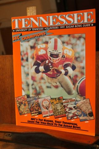 University Of Tennessee Volunteers Vols Football Program 1991 Sugar Bowl Guide