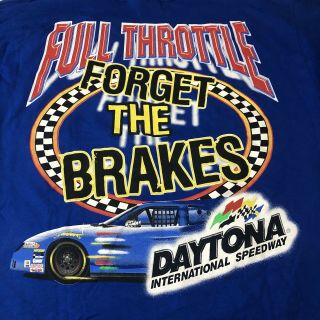 Nwot Daytona International Speedway Full Throttle Forget The Brakes Isc Men’s Xl