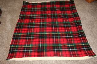 Vtg Tennessee Woolen Mills Master Weavers Sherpa lined Plaid Snap Blanket USA 3