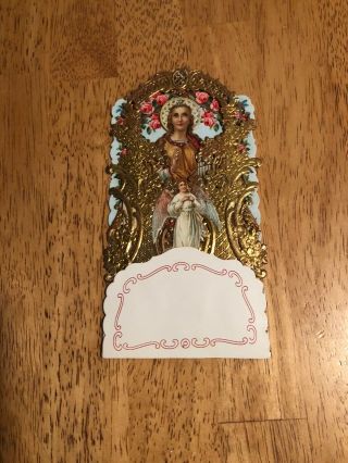Vintage Gold Foil Pop Up Post Card Religion Printed In Germany