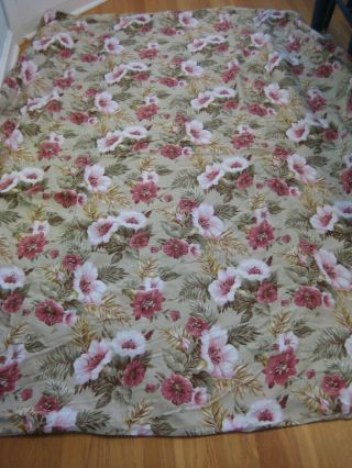 Vintage Style CHARTER CLUB? Green TROPICAL Floral Reversible KING Duvet Cover 2