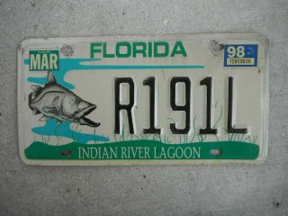 1998 Florida Indian River Lagoon Fish License Plate Tag Specialty