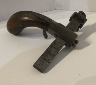 Vintage Antique C S Osborne Pistol Grip Leather Slitting Gauge Knife Tool 2