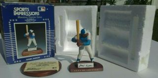Vintage Authentic Sports Impressions Hank Aaron Mini 5.  5 Inch Figurine - 1990