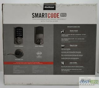 Kwikset Smartcode 915 Touchscreen Electronic Deadbolt Tustin Lever 2