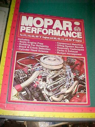 Mopar Performance " A " & " B " Engines; Prep Build Assembly More By Larry Schreib