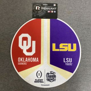 Oklahoma Vs.  Louisiana State Peach Bowl College Football Game Pennant 2020