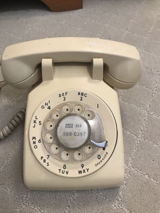 Vintage Western Electric Model C/d 500 Rotary Phone Cream Color Bell Systems