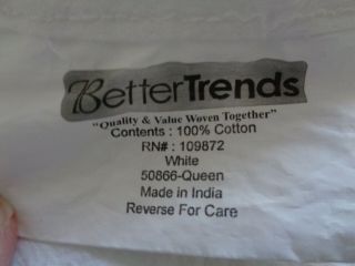 Vintage Better Trends white chenille queen bedspread 3