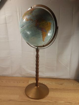 Vintage Replogle World Nation Series 12 " Globe Floor Stand 32 " Tall See Pictures