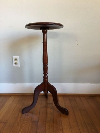 Vintage Bombay Company Mahogany Brown 28” Tall Wood Plant Stand Side Table