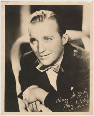 Bing Crosby Vintage 1930s Large 8x10 Movie Star Fan Photo