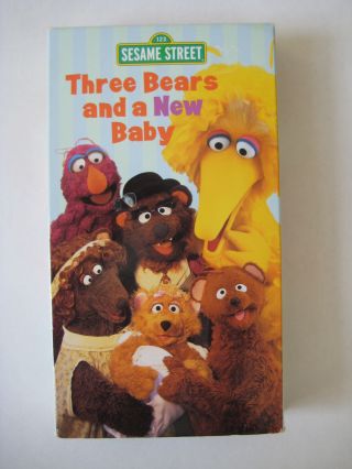 Sesame Street Three Bears And A Baby Vhs Jim Henson Vtg 3 Book Muppets Movie