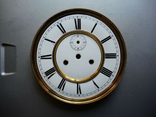 Antique 2 Weight Vienna Regulator Wall Clock Gustav Becker Porcelain Dial Parts