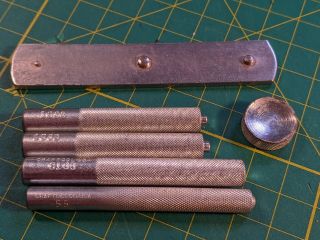 Set Of Vintage Craftool Leather Snap And Rivet Setting Tools