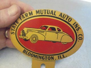 Vintage State Farm Mutual Auto Insurance License Plate Topper