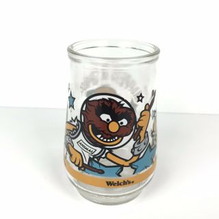 Vintage 1998 Welchs Jelly Jar Glass Animal Muppets In Space Scene 6