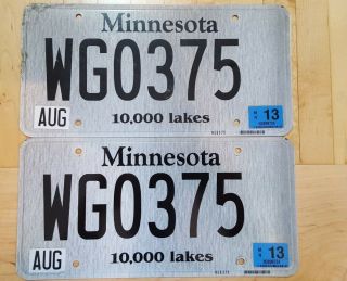Minnesota Whiskey Dui Dwi License Plate Pair