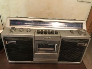 Vintage Sony Cfs - 43 Boombox Radio Tape Player Ghetto Blaster Cassette