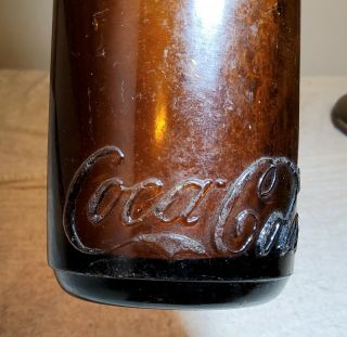 Antique Amber Glass Coca Cola Advertising Bottle From Philadelphia,  Pennsylvania
