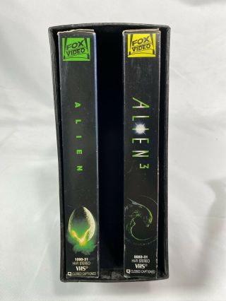 1993 Fox Video Alien Bundle (alien & Alien 3 - Missing Aliens) Vhs Box Set Vtg