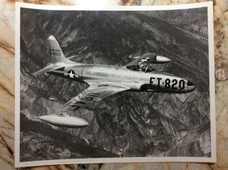 Usaf Air Force Lockheed F - 80c Shooting Star Jet Fighter Aircraft Photo 1353